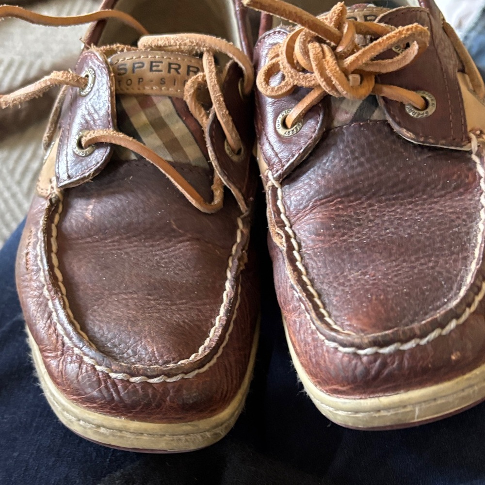 Sperry Women’s Dark Brown Leather Boat Shoes